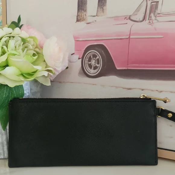 Michael Kors Black Wristlet with Gold Accents - Picture 2 of 9